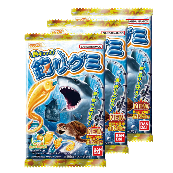 Bandai Fish Jerky & Fishing Gummy 14gx3 (Best before 01/31/2025) 14 g